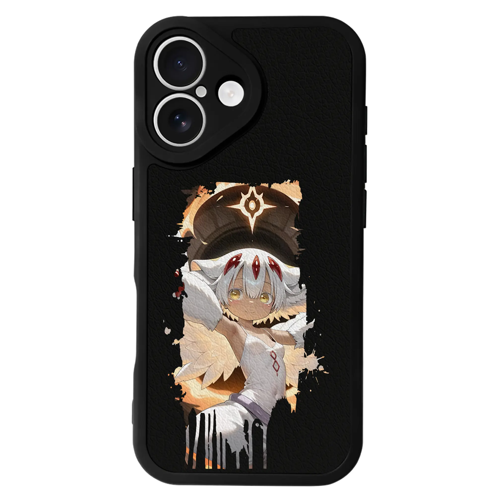 メイドインアビス グッズ,ファプタ - IPhone 16シリーズ対応 ・ シリコンスマホケース ・ レザー調 ・ 高精度フィット ・ 耐衝撃 ・ ワイヤレス充電対応 ・ 精密カット